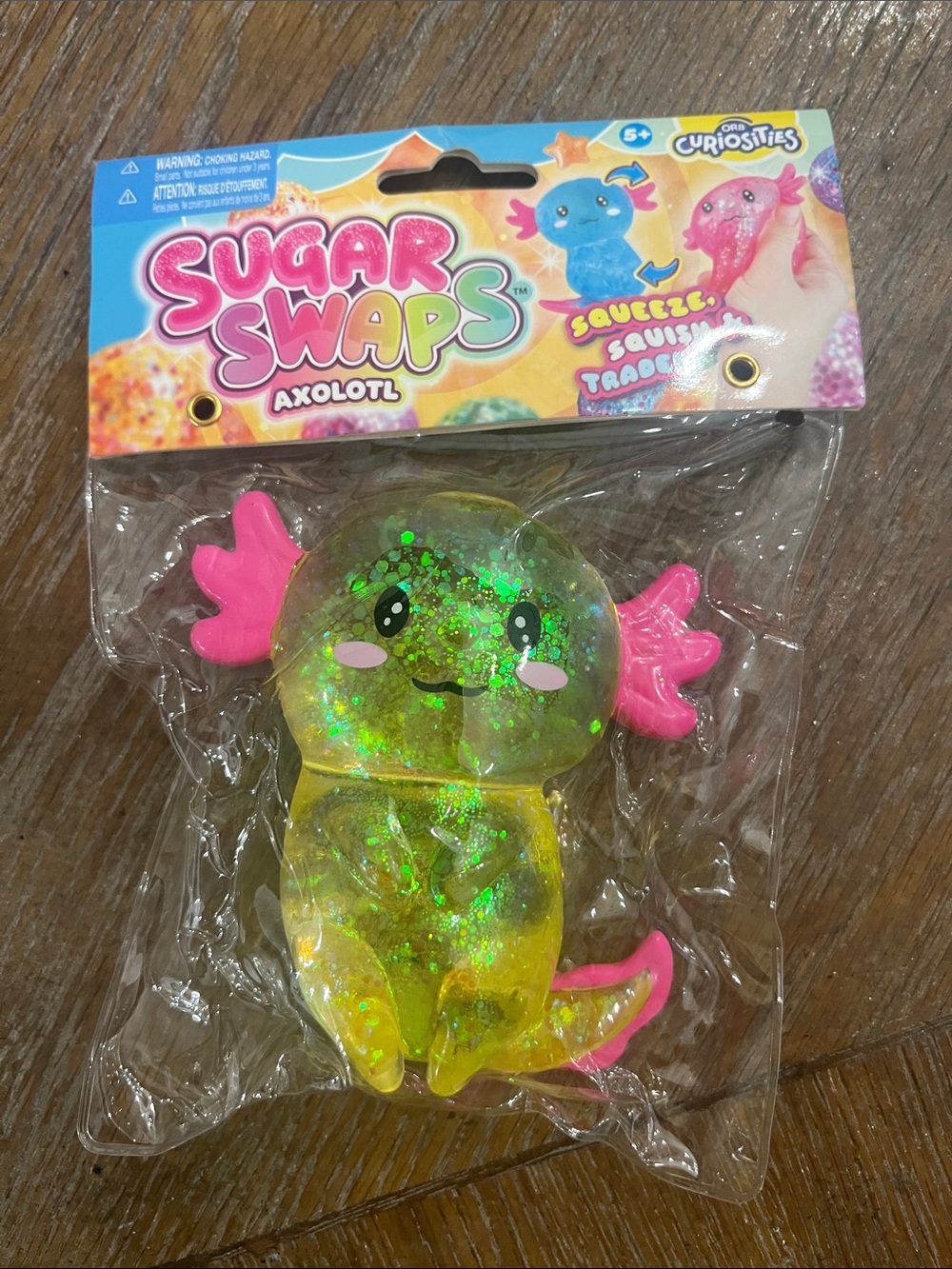 Axolotl Kids Toy - Yellow with Pink Accents